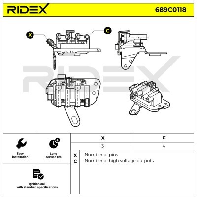 Zündspule RIDEX 689C0118 689C0118 - foto 4
