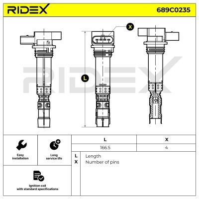 Zündspule RIDEX 689C0235 689C0235 - foto 4