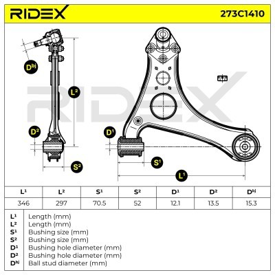 Querlenker RIDEX 273C1410 273C1410 - foto 6