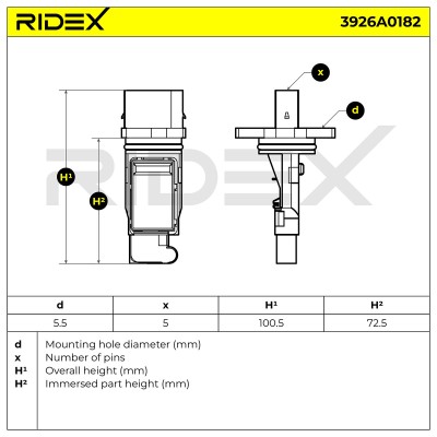 Luftmassenmesser RIDEX 3926A0182 3926A0182 - foto 6
