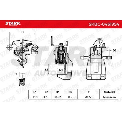 Bremssattel Stark SKBC-0461954 SKBC-0461954 - foto 3