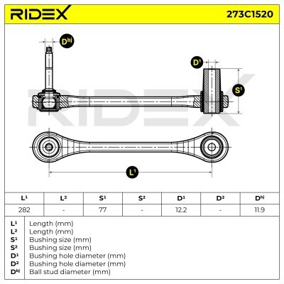 Querlenker RIDEX 273C1520 273C1520 - foto 7