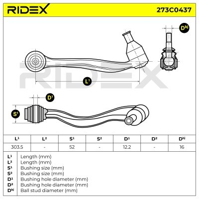 Querlenker RIDEX 273C0437 273C0437 - foto 7