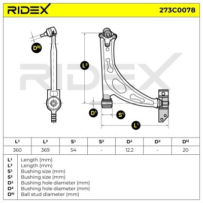 Querlenker RIDEX 273C0078 273C0078 - foto 4