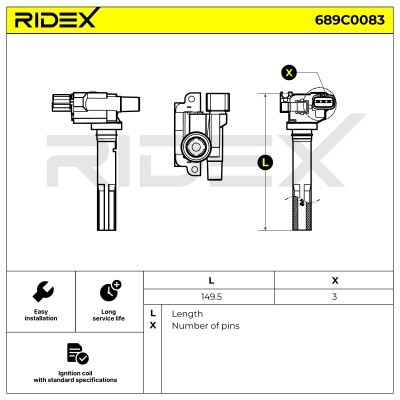 Zündspule RIDEX 689C0083 689C0083 - foto 5