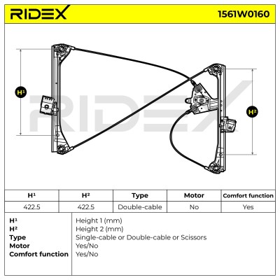 Fensterheber RIDEX 1561W0160 1561W0160 - foto 10