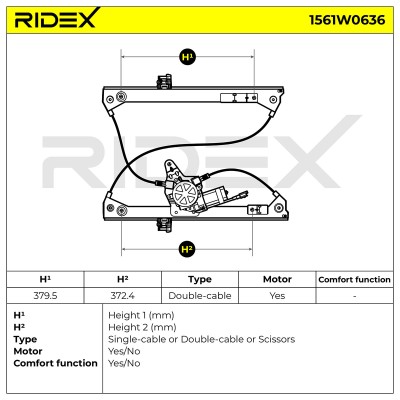 Fensterheber RIDEX 1561W0636 1561W0636 - foto 7