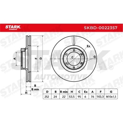 Bremsscheibe Stark SKBD-0022357 SKBD-0022357 - foto 3