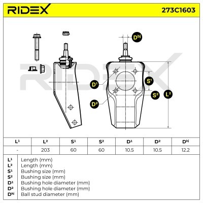 Querlenker RIDEX 273C1603 273C1603 - foto 5