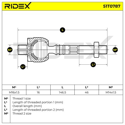 Lenkstange RIDEX 51T0787 51T0787 - foto 5