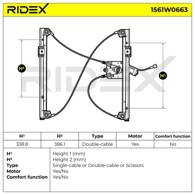 Fensterheber RIDEX 1561W0663 1561W0663 - foto 8