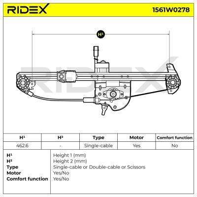 Fensterheber RIDEX 1561W0278 1561W0278 - foto 5