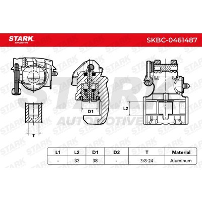 Bremssattel Stark SKBC-0461487 SKBC-0461487 - foto 3