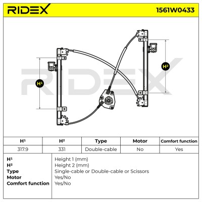 Fensterheber RIDEX 1561W0433 1561W0433 - foto 7