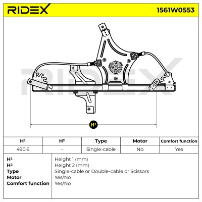 Fensterheber RIDEX 1561W0553 1561W0553 - foto 7