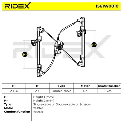 Fensterheber RIDEX 1561W0010 1561W0010 - foto 7