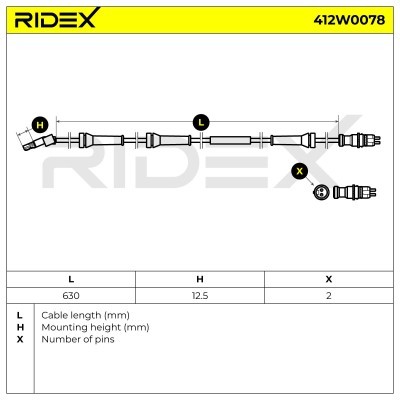 ABS Sensor RIDEX 412W0078 412W0078 - foto 6