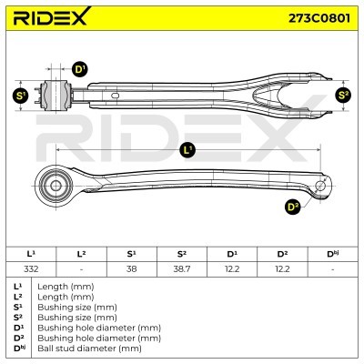 Querlenker RIDEX 273C0801 273C0801 - foto 6