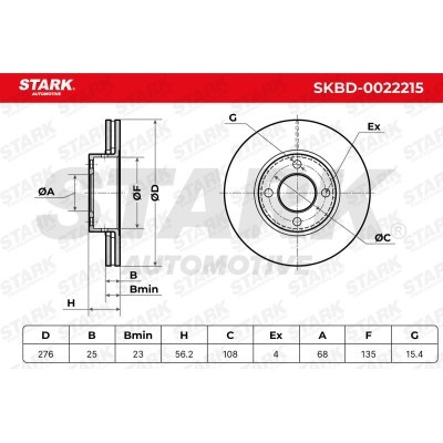 Bremsscheibe Stark SKBD-0022215 SKBD-0022215 - foto 5