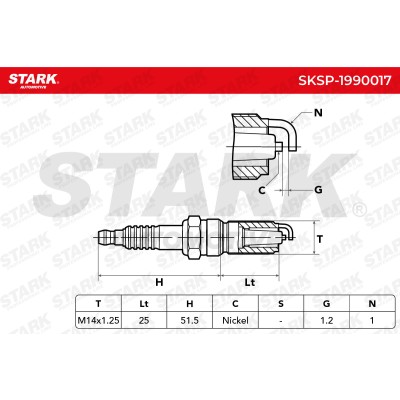 Zündkerze Stark SKSP-1990017 SKSP-1990017 - foto 6