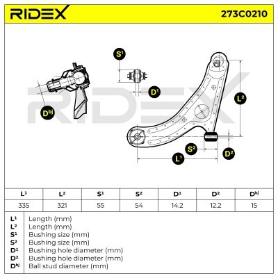 Querlenker RIDEX 273C0210 273C0210 - foto 9