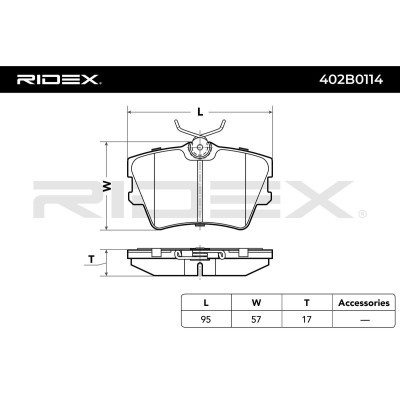 Bremsbeläge Satz RIDEX 402B0114 402B0114 - foto 4