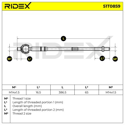 Lenkstange RIDEX 51T0859 51T0859 - foto 9