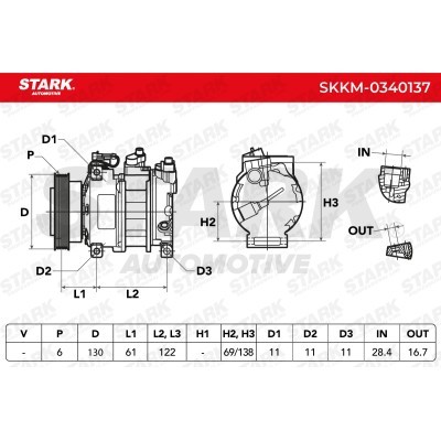 Kompressor, Klimaanlage SKKM-0340137 - foto 7