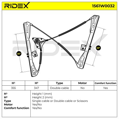Fensterheber RIDEX 1561W0032 1561W0032 - foto 8