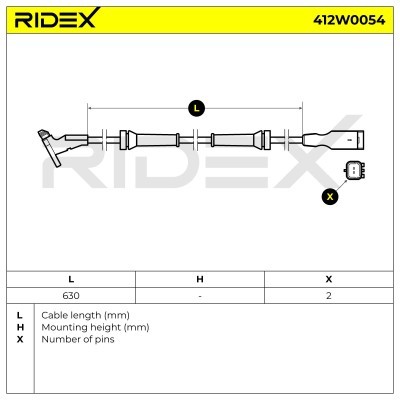 ABS Sensor RIDEX 412W0054 412W0054 - foto 6