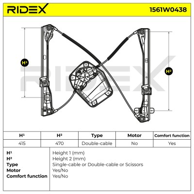 Fensterheber RIDEX 1561W0438 1561W0438 - foto 6