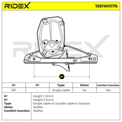 Fensterheber RIDEX 1561W0176 1561W0176 - foto 7