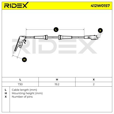 ABS Sensor RIDEX 412W0157 412W0157 - foto 4