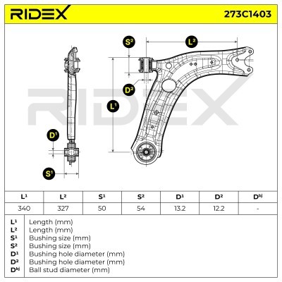 Querlenker RIDEX 273C1403 273C1403 - foto 5