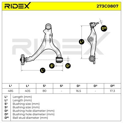 Querlenker RIDEX 273C0807 273C0807 - foto 8