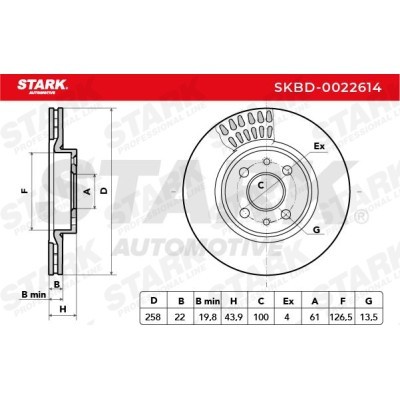 Bremsscheibe Stark SKBD-0022614 SKBD-0022614 - foto 3