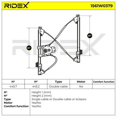 Fensterheber RIDEX 1561W0379 1561W0379 - foto 6