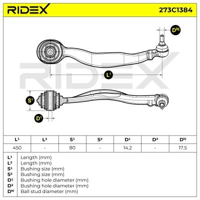 Querlenker RIDEX 273C1384 273C1384 - foto 5