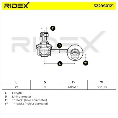 Stabilisator Stange RIDEX 3229S0121 3229S0121 - foto 5