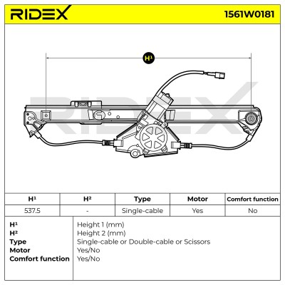 Fensterheber RIDEX 1561W0181 1561W0181 - foto 11
