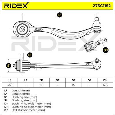 Querlenker RIDEX 273C1152 273C1152 - foto 6