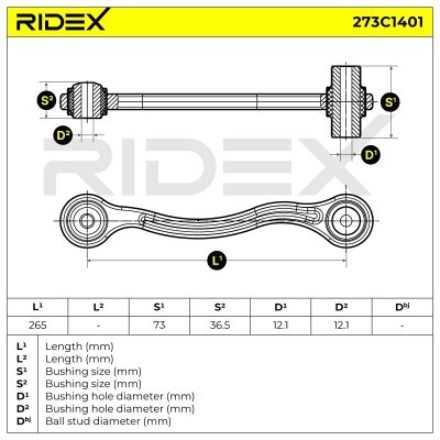 Querlenker RIDEX 273C1401 273C1401 - foto 5