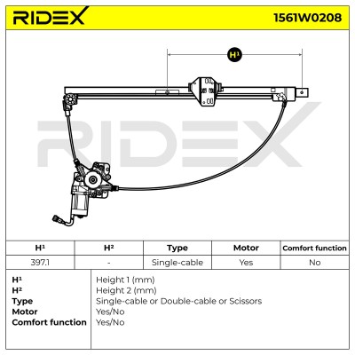 Fensterheber RIDEX 1561W0208 1561W0208 - foto 5