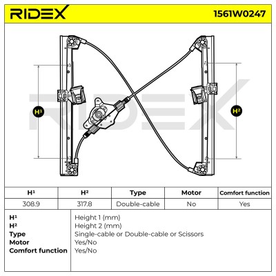 Fensterheber RIDEX 1561W0247 1561W0247 - foto 6