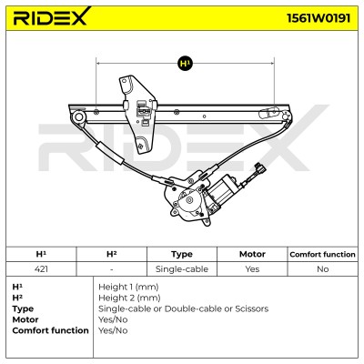 Fensterheber RIDEX 1561W0191 1561W0191 - foto 6