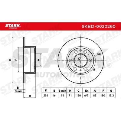 Bremsscheibe Stark SKBD-0020260 SKBD-0020260 - foto 5