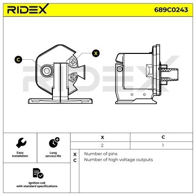 Zündspule RIDEX 689C0243 689C0243 - foto 4