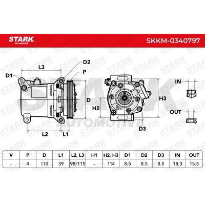 Kompressor, Klimaanlage SKKM-0340797 - foto 9