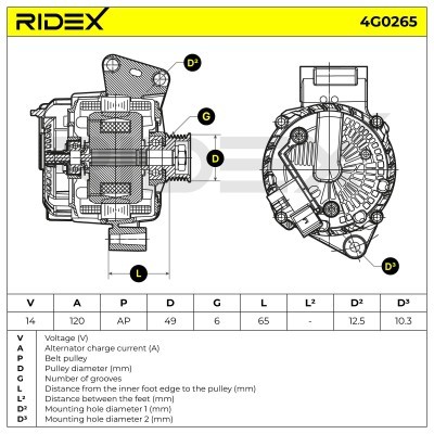 Generator RIDEX 4G0265 4G0265 - foto 6