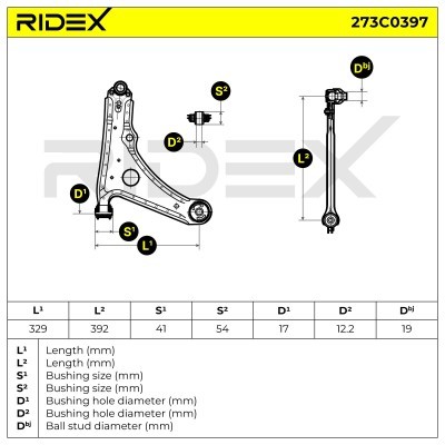 Querlenker RIDEX 273C0397 273C0397 - foto 6